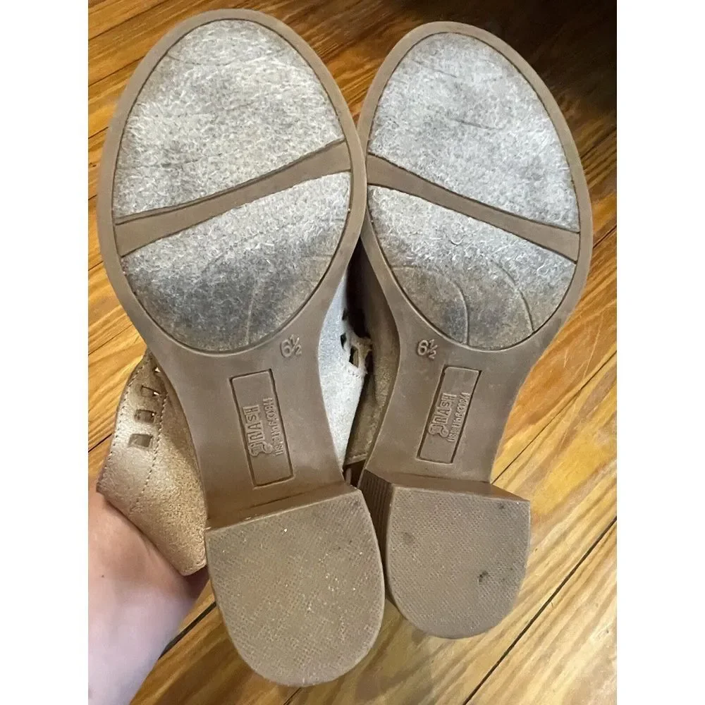 Brash Beige Lace Up Strappy Heels‎ Size 6.5
